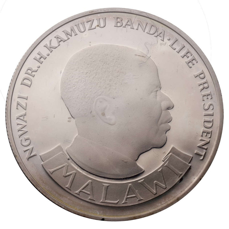Malawi 1974 10 Kwacha Silver Proof Coin - 10th Anniversary of Independence