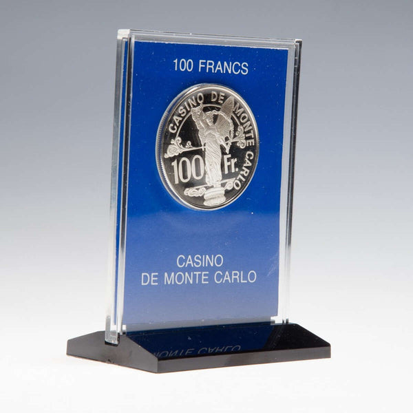 Monaco silver 100 Francs Monte Carlo Casino Token