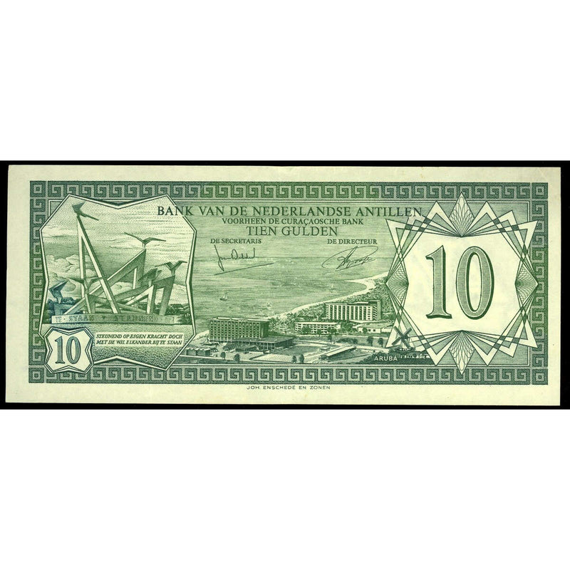 Netherlands Antilles 10 Gulden 1972 EF-40