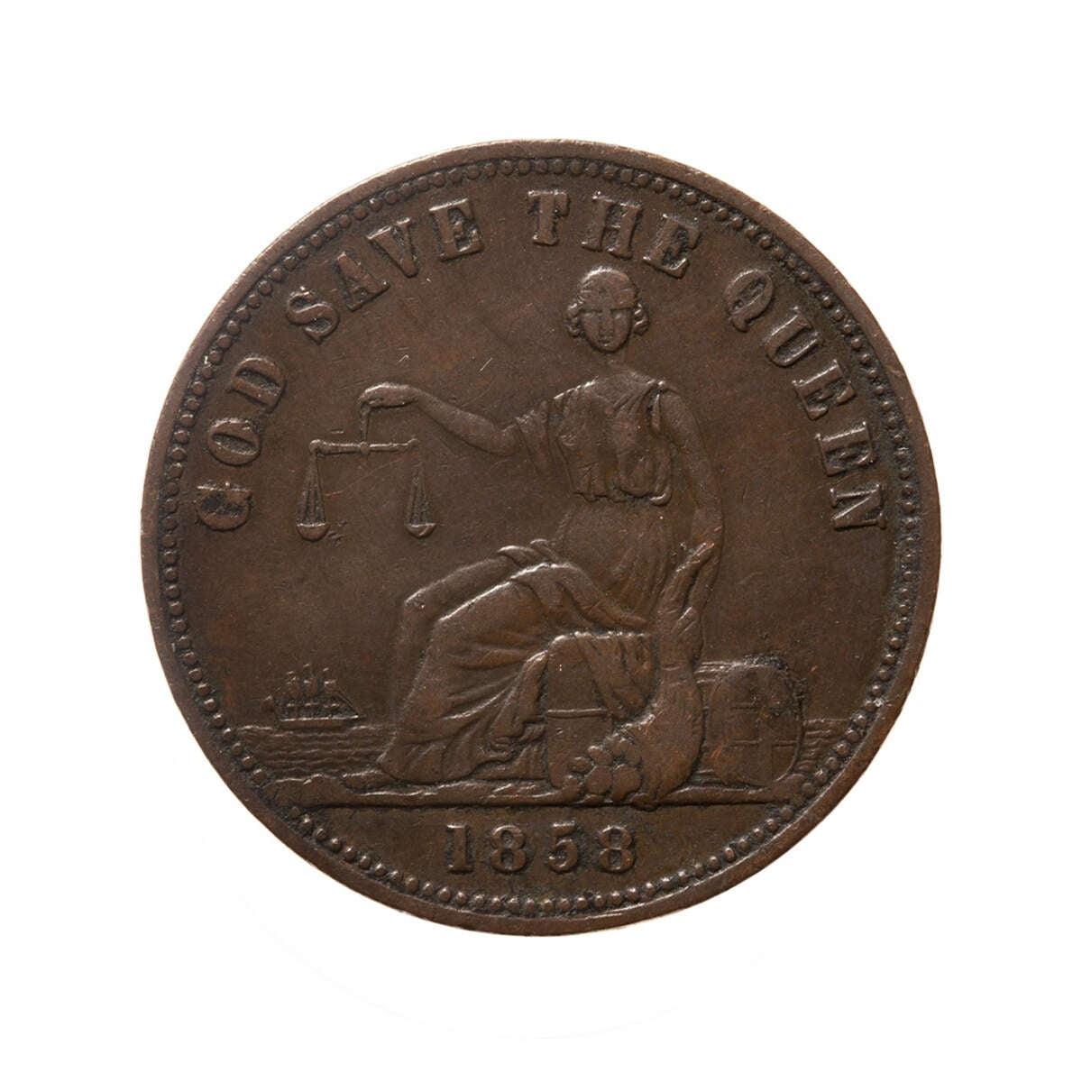 New Zealand Penny 1858 VF-30