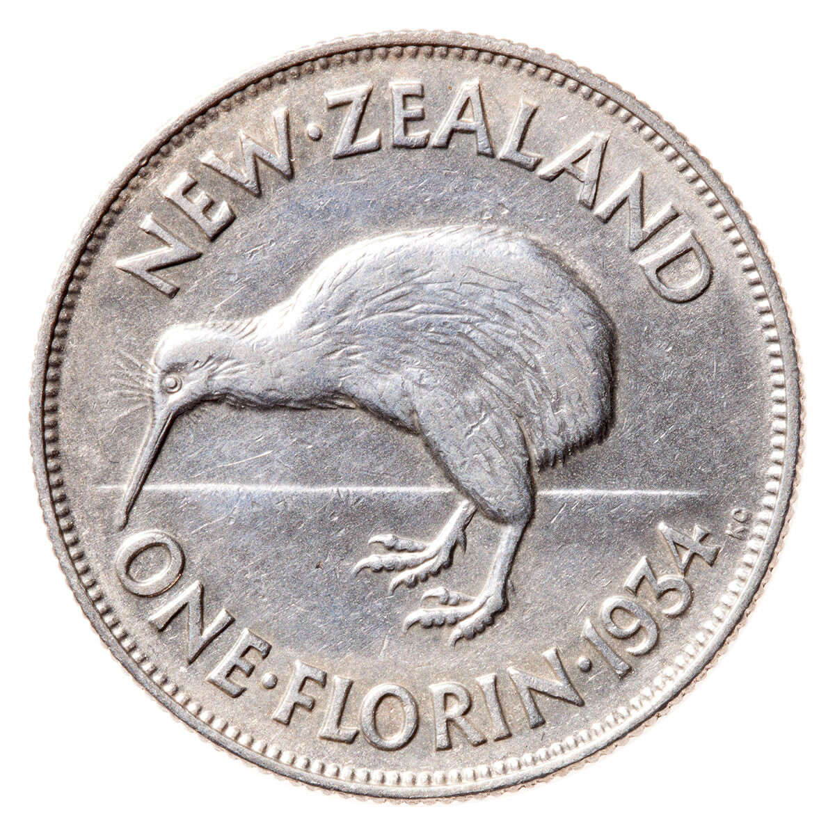 New Zealand 1 Florin 1934 George V EF-45