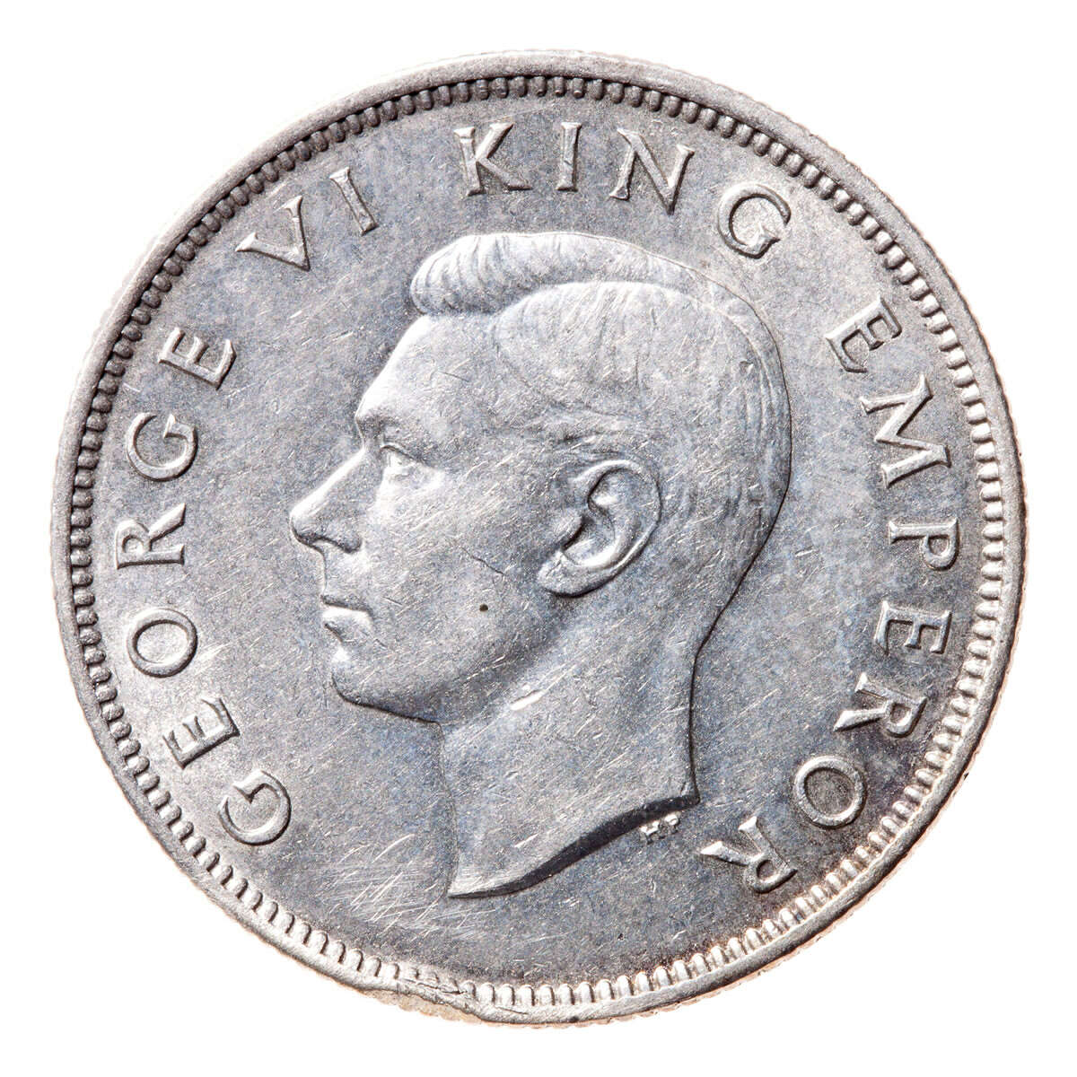 New Zealand 1 Florin 1942 George VI AU-58