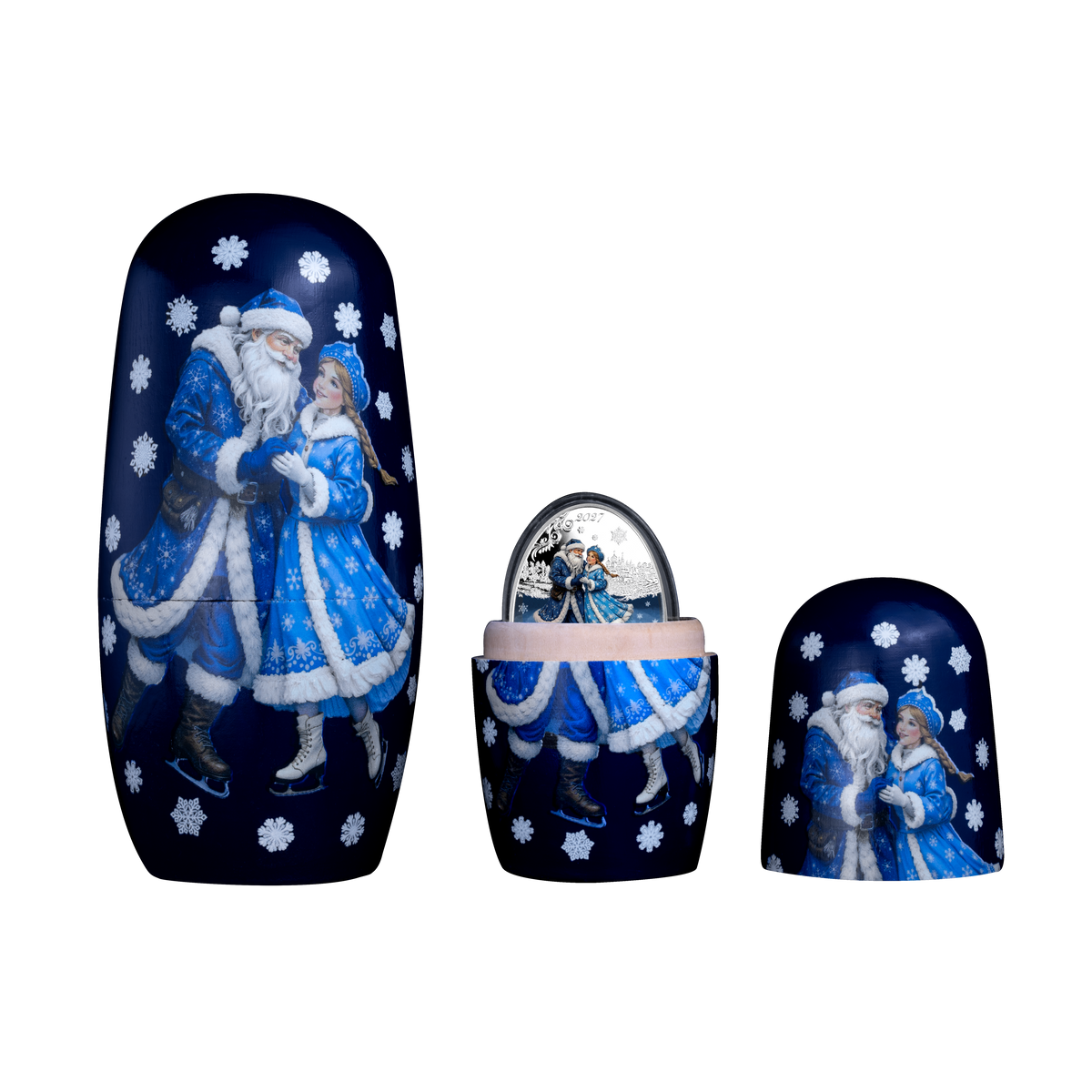 2027 $5 Father Frost Matroyshka Nesting Doll - Pure Silver Coin