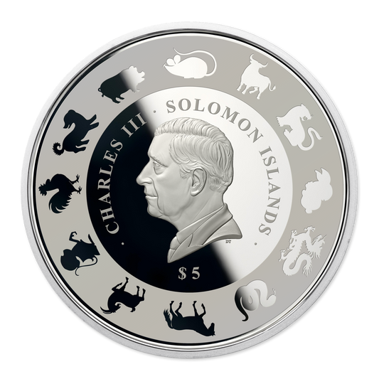 2027 $5 Year of the Goat - Pure Silver Coin with Pearl