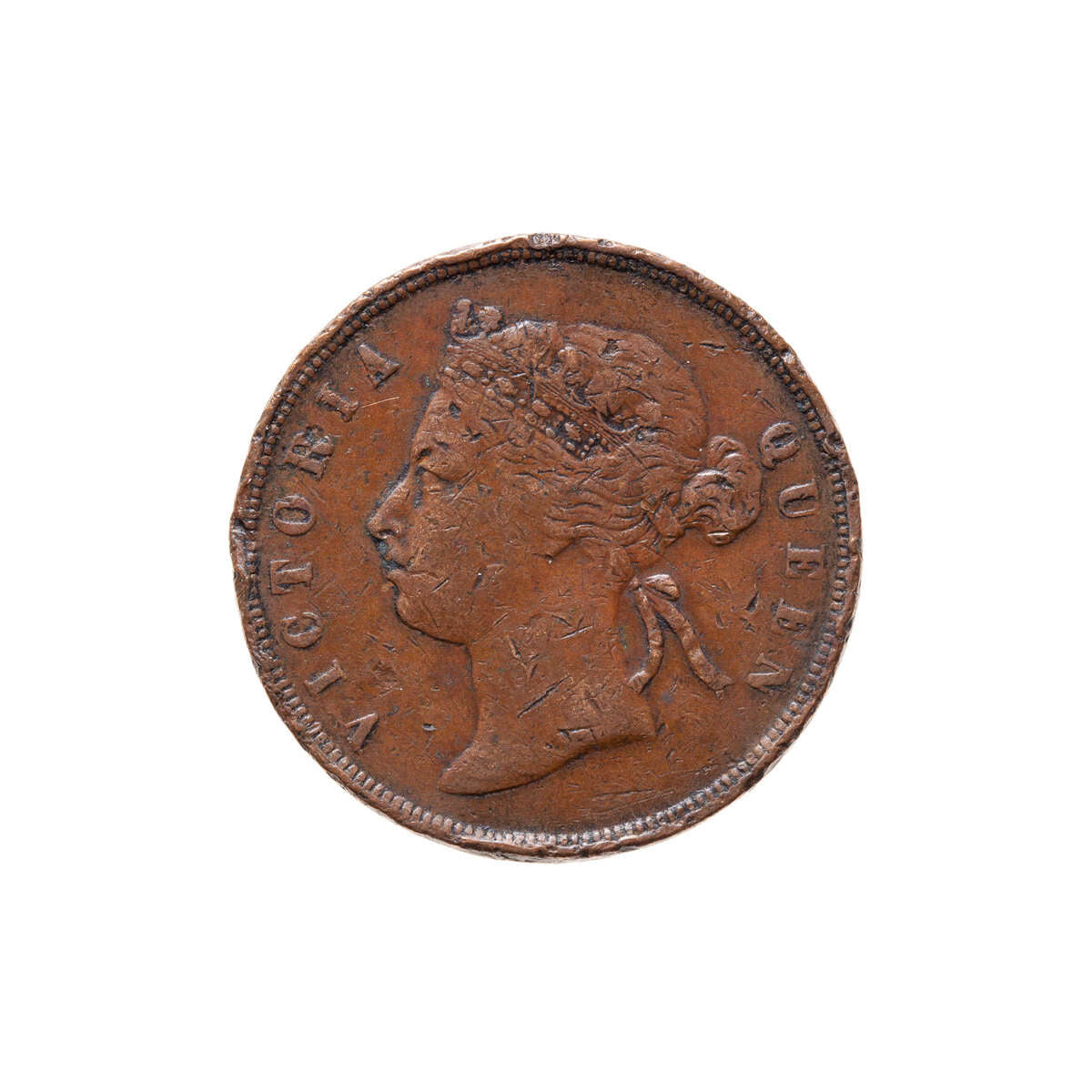 Straits Settlements 1 Cent 1886 Victoria VF-30