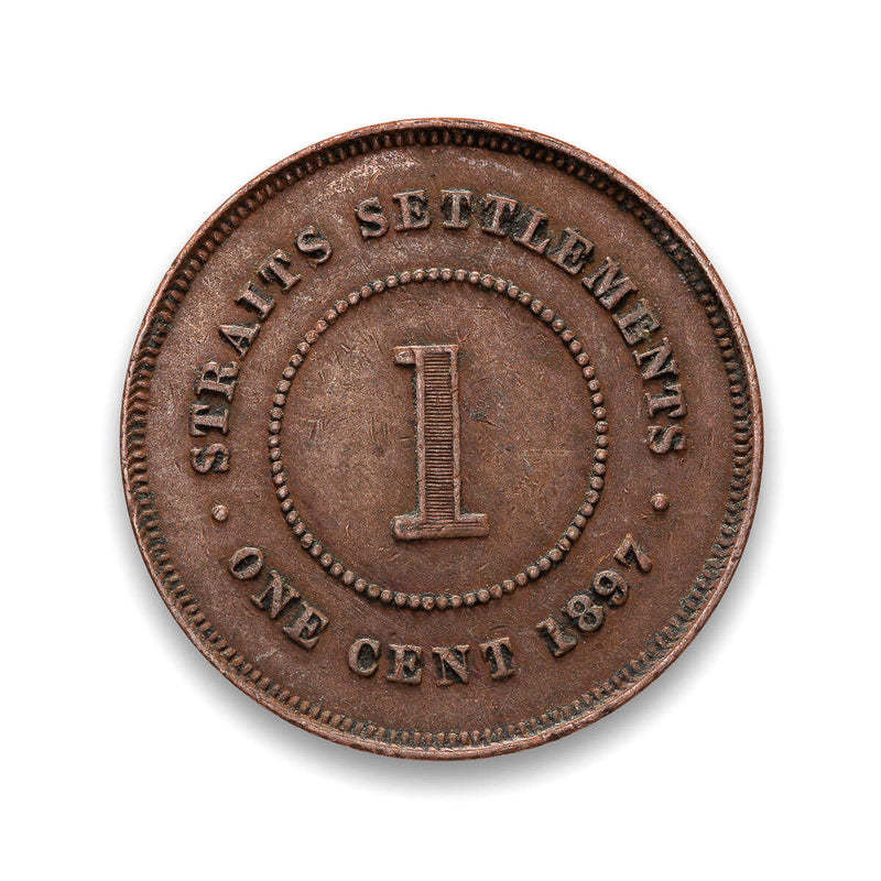 Straits Settlements 1 Cent 1897 EF-40