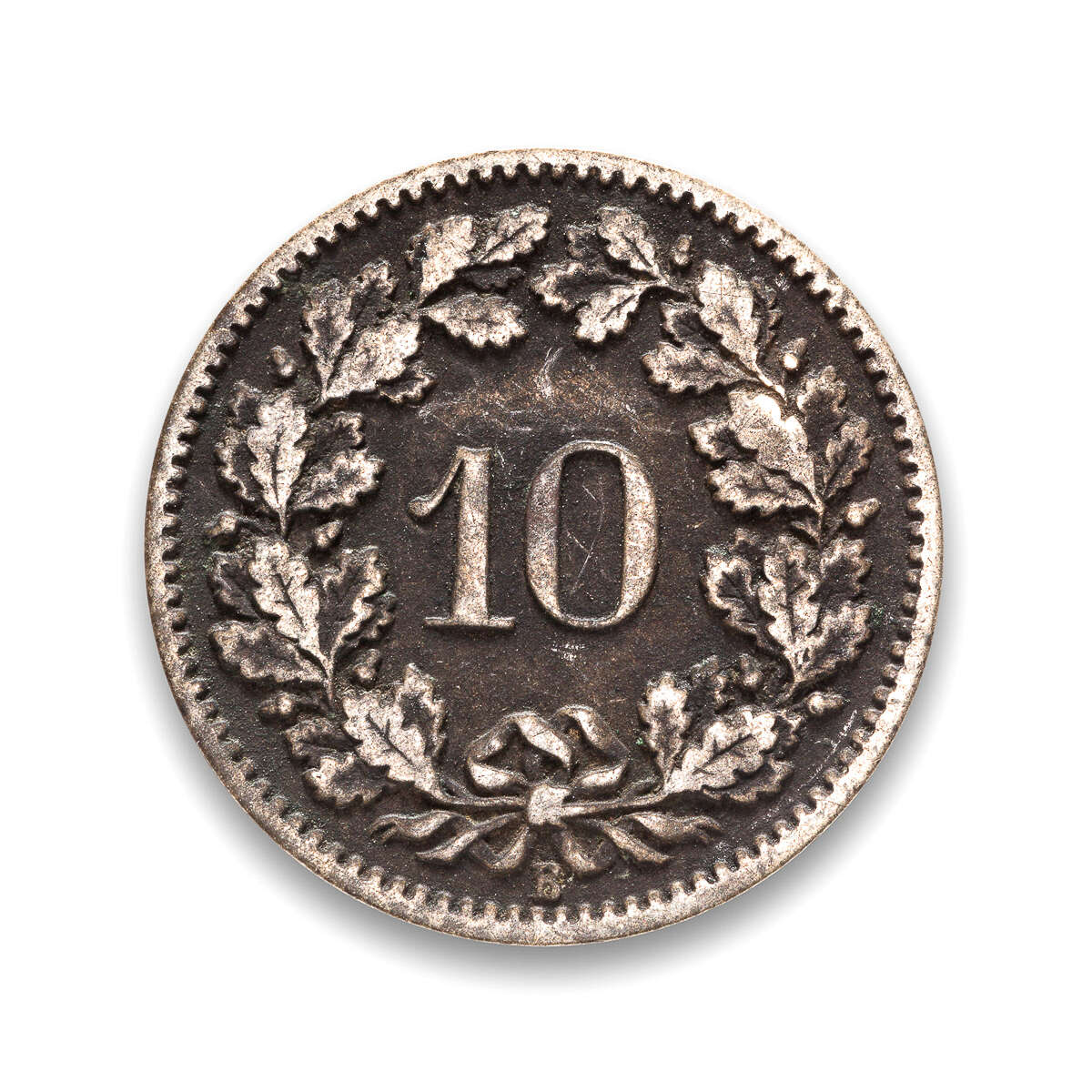 Switzerland 10 Rappen 1891 B VF-20