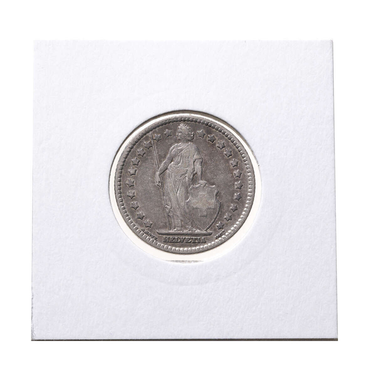 Switzerland Silver 1877 -  Franc EF-40