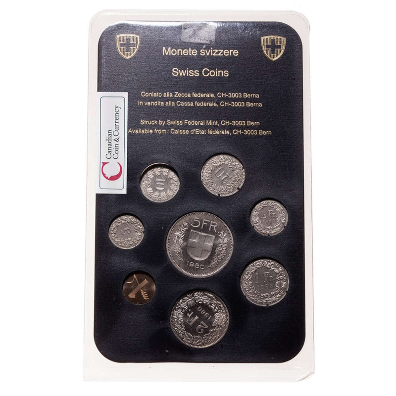 Switzerland 1980 5 Franc Unc Set - Mint set