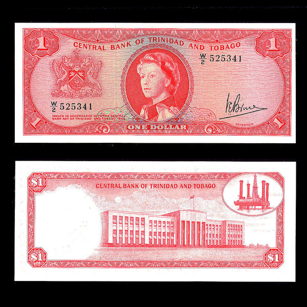 Trinidad & Tobago 1 Dollar 1964 Elizabeth II Signature 3 AU-55