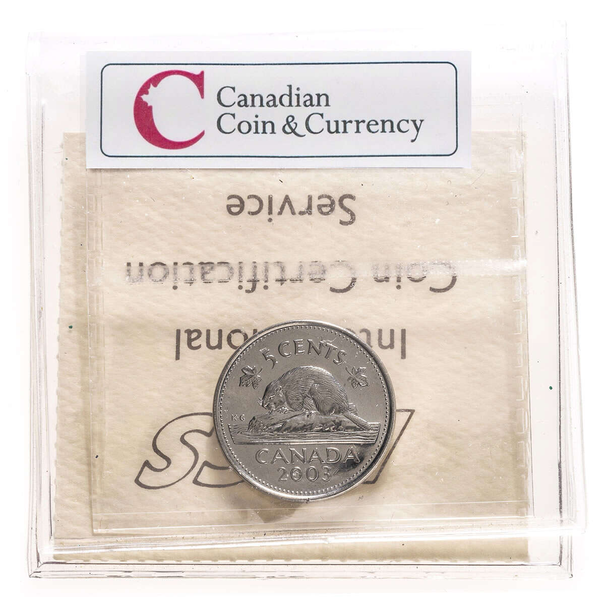 5 cent 2003P New Effigy ICCS MS-65