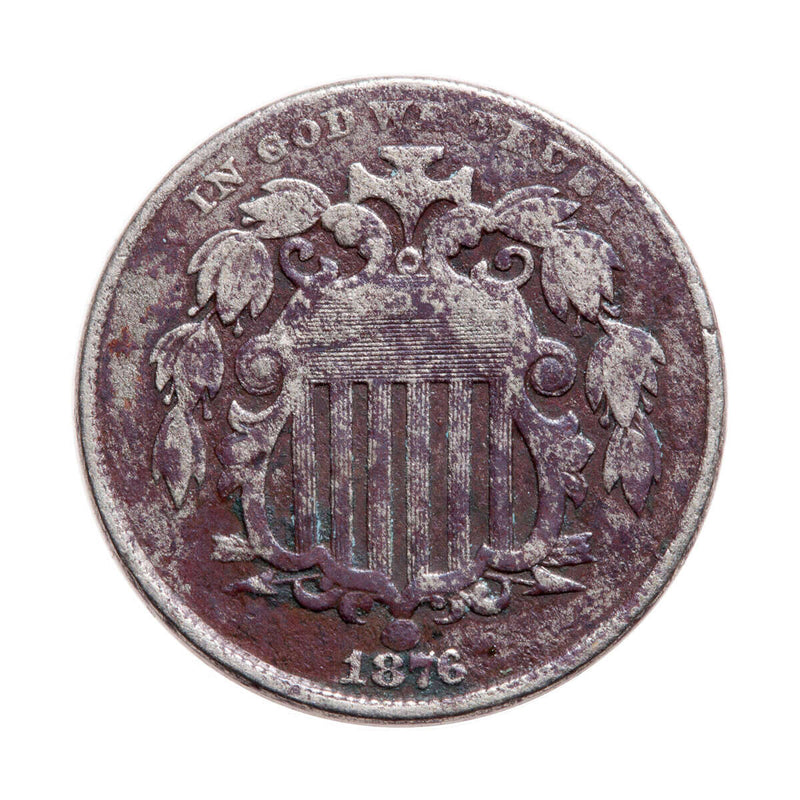 US 5 Cent 1876 Shield Nickel F-15