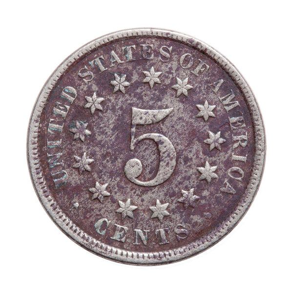 US 5 Cent 1876 Shield Nickel F-15