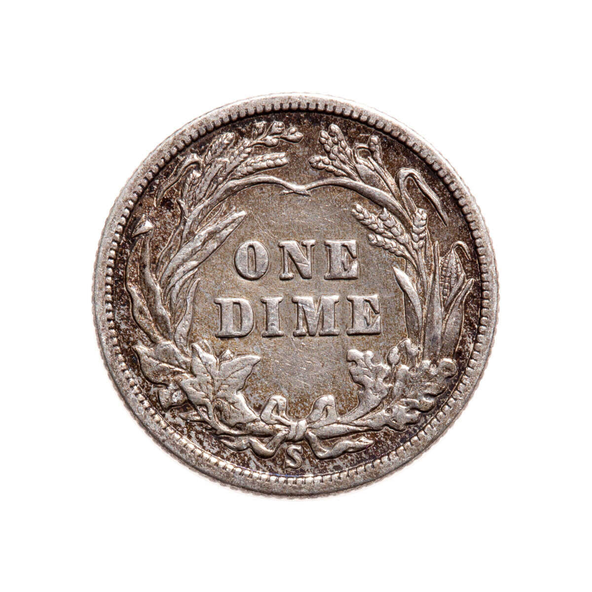 US Dime 1916S Barber Dime AU-50