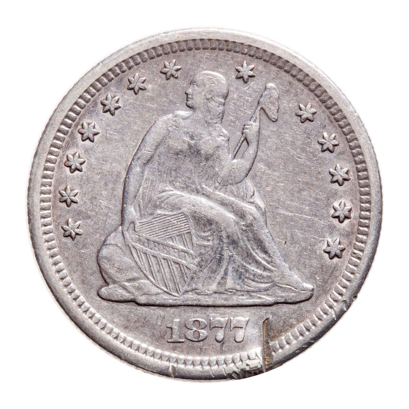 US Quarter Dollar 1877S Liberty Seated Quarter AU-55