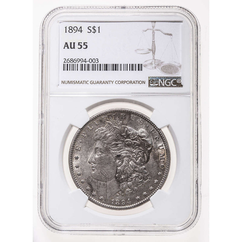 US 1 Dollar 1894 NGC AU-55