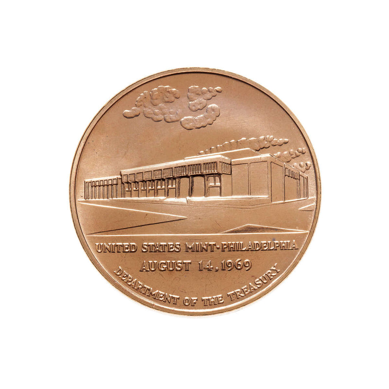 United States of America Bronze 1969 Opening of Philadelphia Mint Commemorative UNC