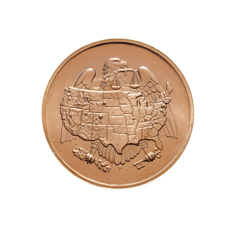 United States of America Bronze 1969 Opening of Philadelphia Mint Commemorative UNC