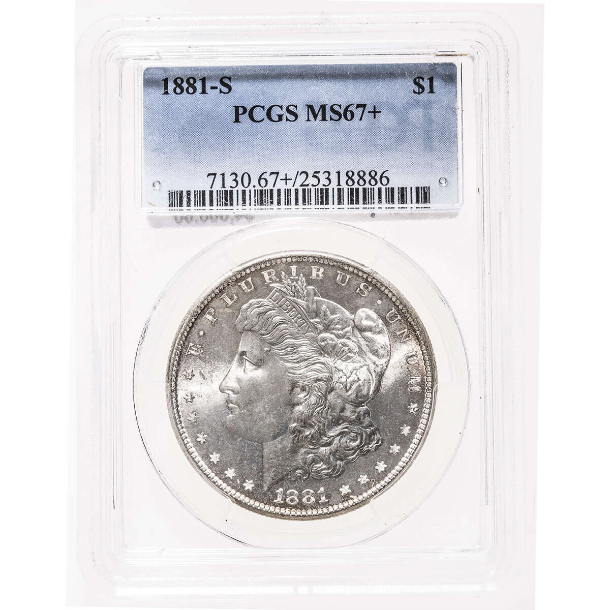 US 1 Dollar 1881S PCGS MS-67+