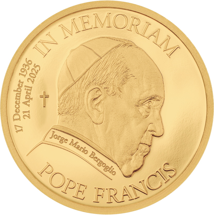 Pope Coin 2025 $5 In Memoriam Pope Francis - Pure Gold Coin
