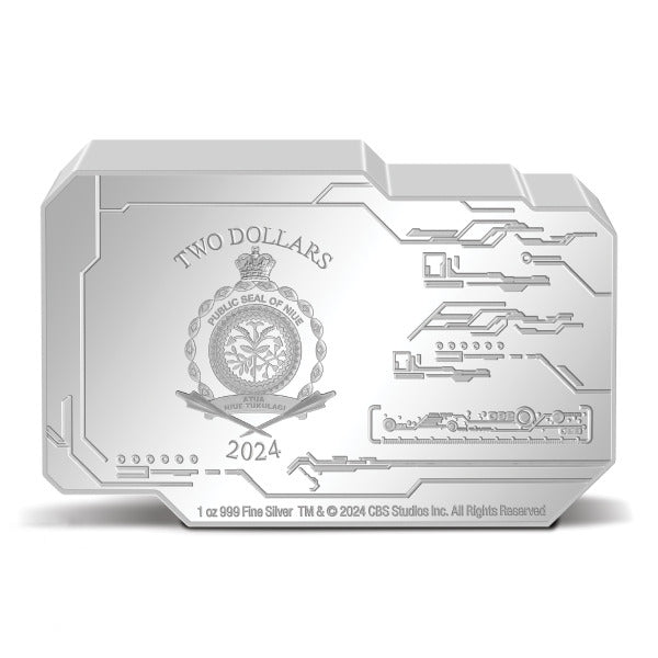 2024 $2 Star Trek Vehicles: U.S.S. Enterprise NCC 1701-D - Pure Silver Coin