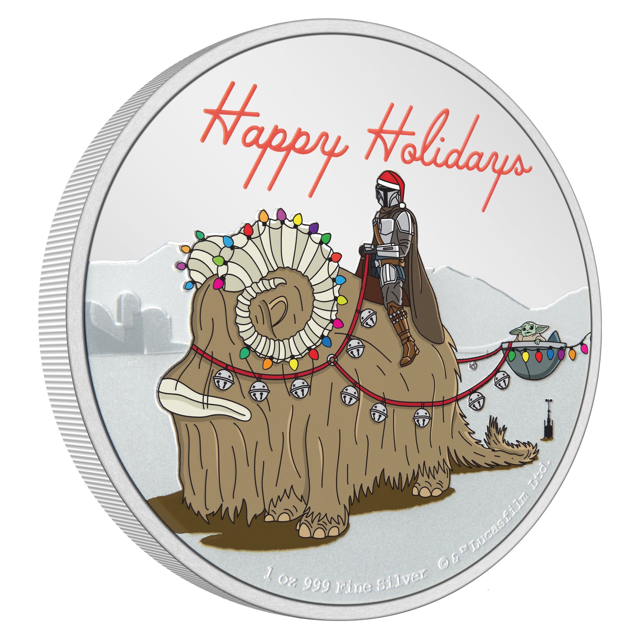 2024 $2 Season's Greetings: The Mandalorian - Pure Silver Coin