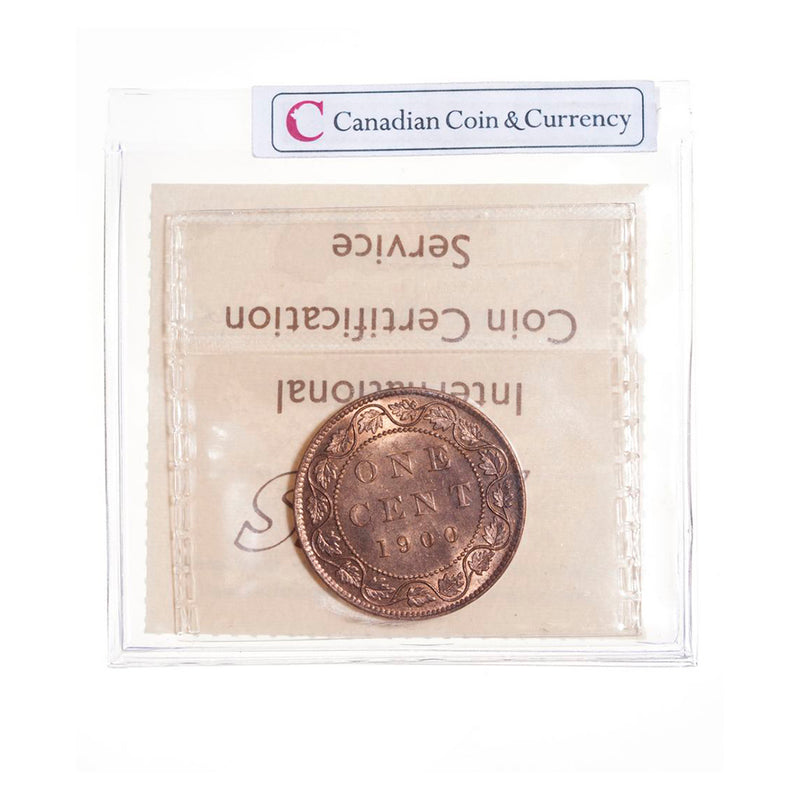 1 cent 1900 Red and Brown ICCS MS-63