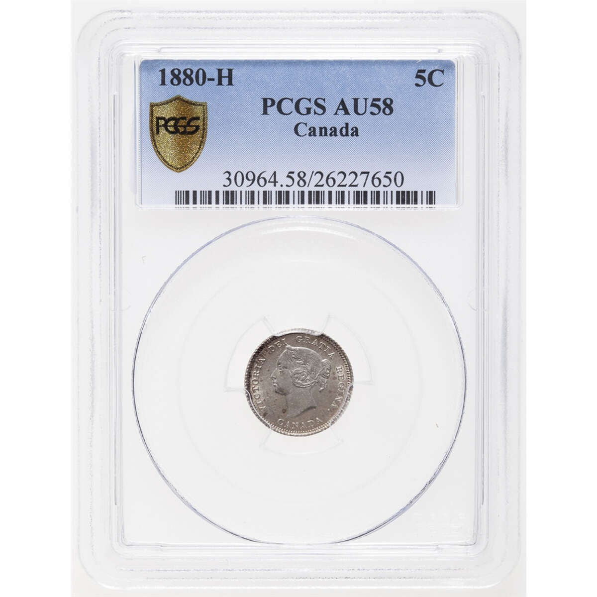 5 cent 1880H  PCGS AU-58