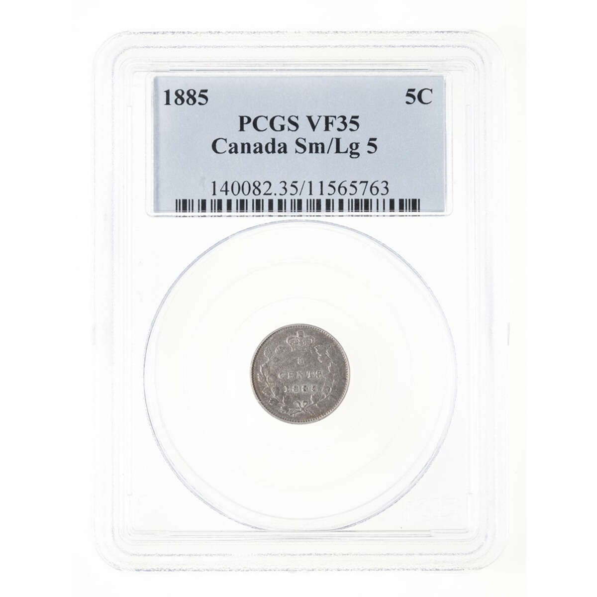 5 cent 1885 Small 5/5 PCGS VF-35