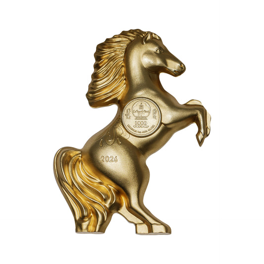 2026 1000 Togrog Wild Gilded Horse - Pure Silver Coin