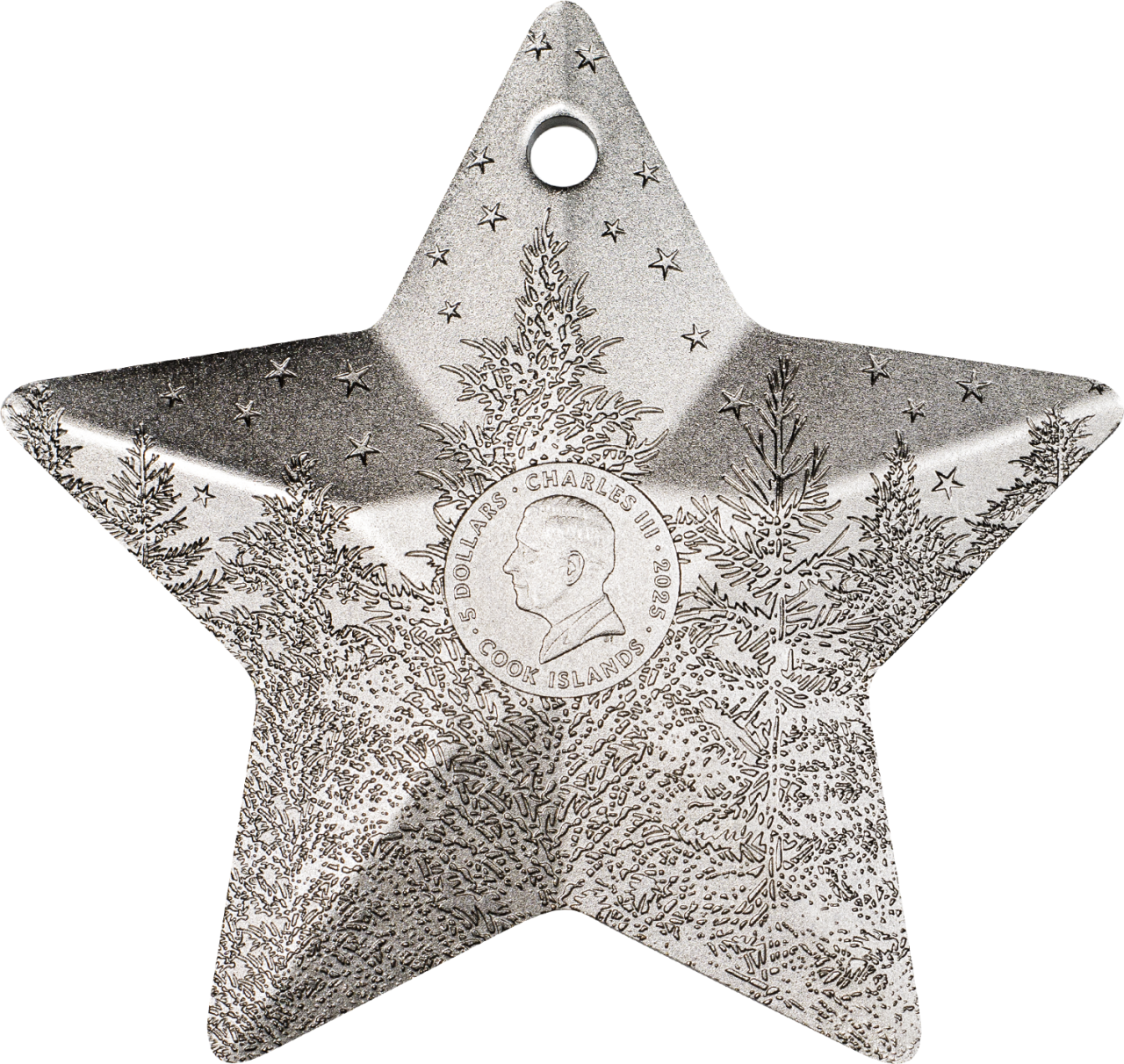 2025 $5 Holiday Ornament: Winter Frost - Pure Silver Coin
