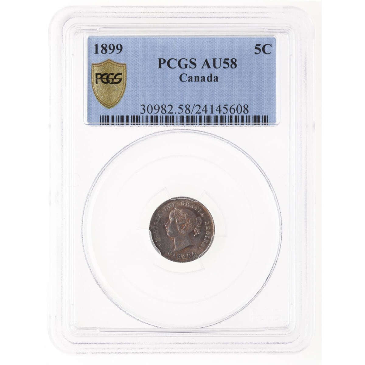 5 cent 1899 Obv 2 PCGS AU-58