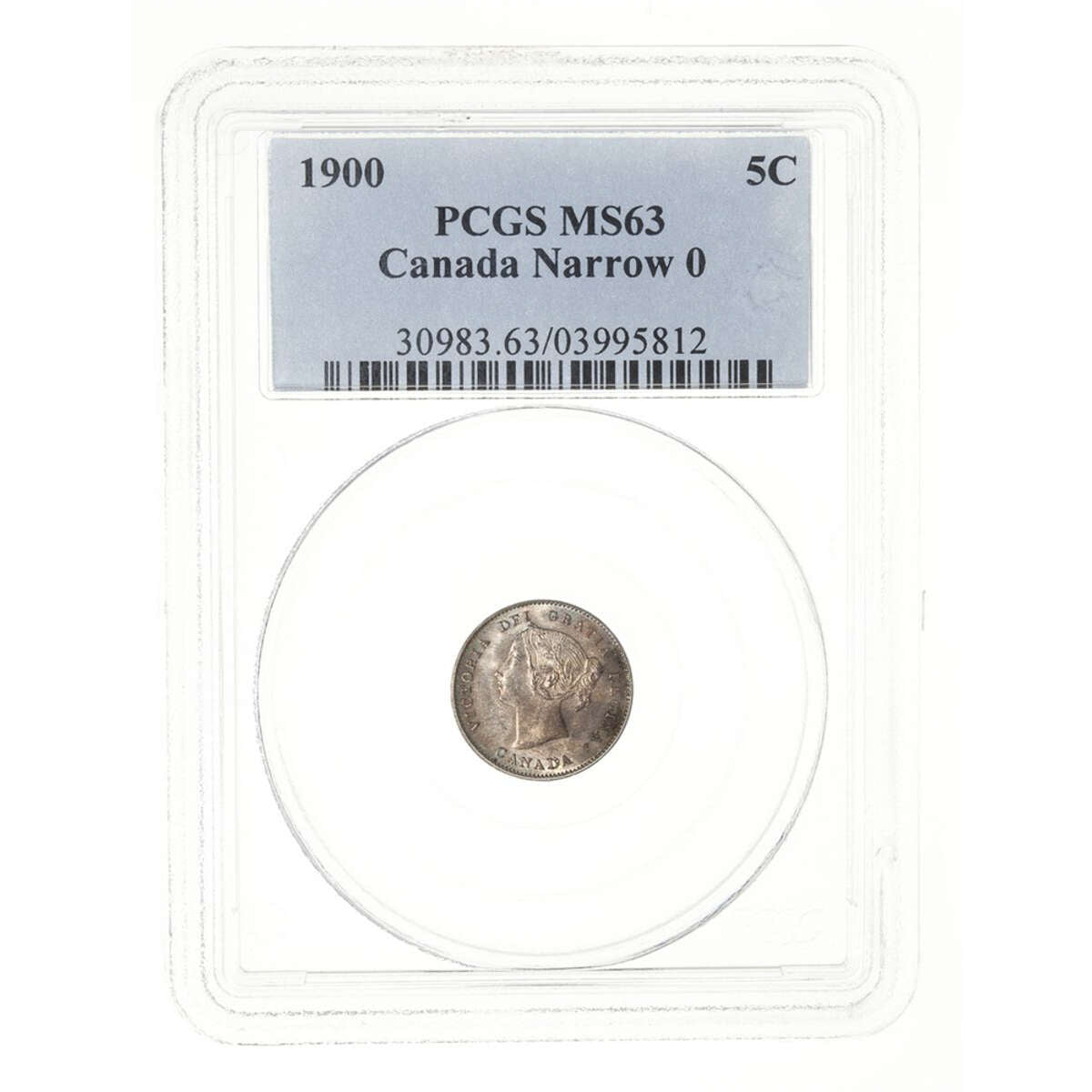 5 cent 1900 Sm Date Oval 0 PCGS MS-63