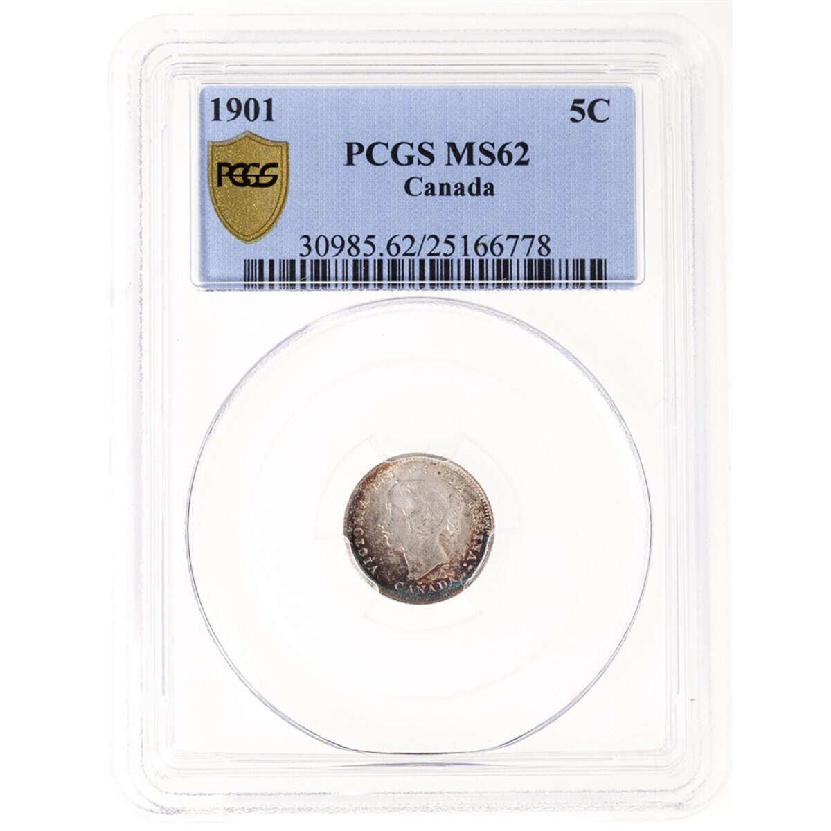 5 cent 1901  PCGS MS-62