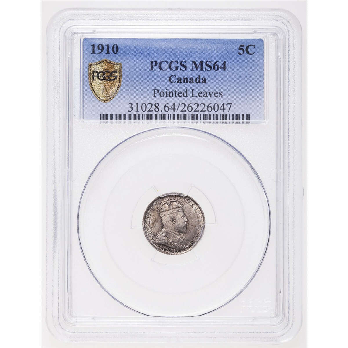 5 cent 1910 Pointed Leaves PCGS MS-64