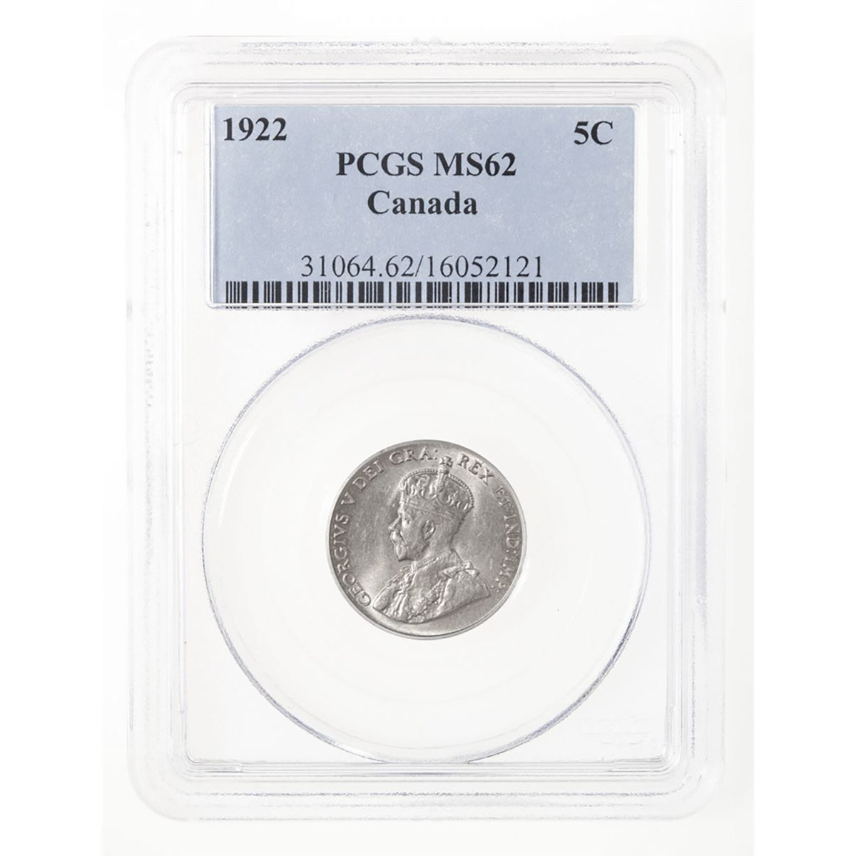 5 cent 1922 Far Rim  PCGS MS-62