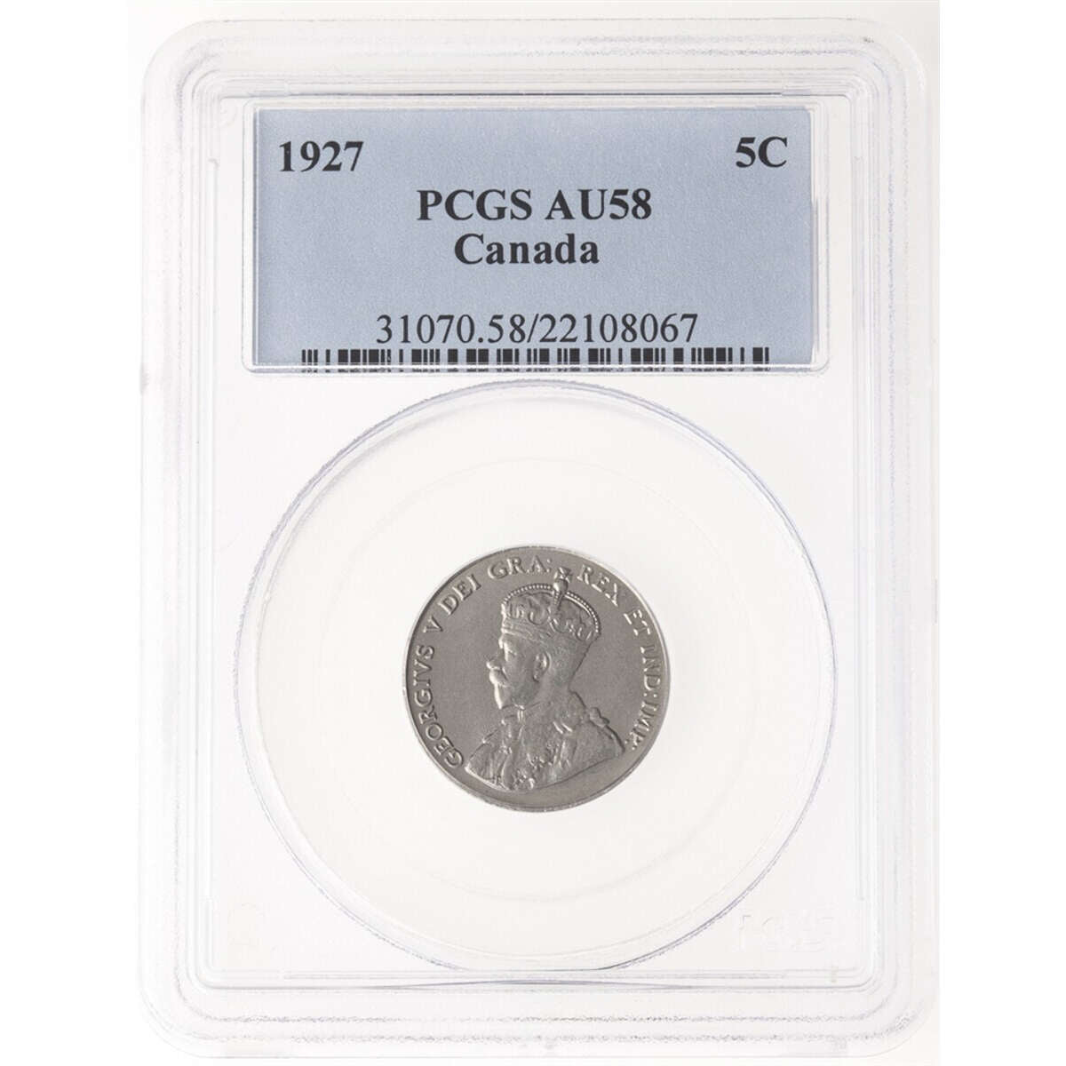 5 cent 1927  PCGS AU-58