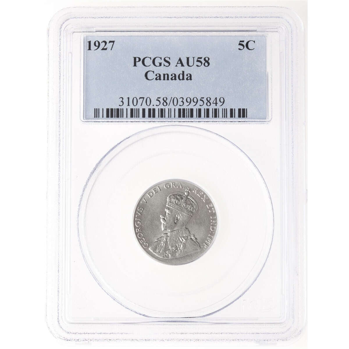 5 cent 1927  PCGS AU-58