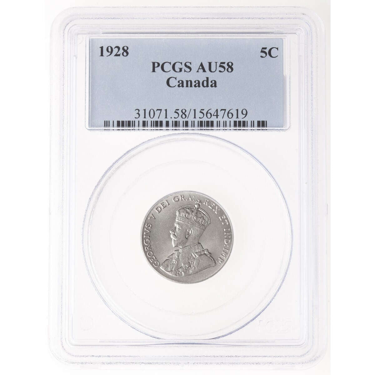 5 cent 1928  PCGS AU-58