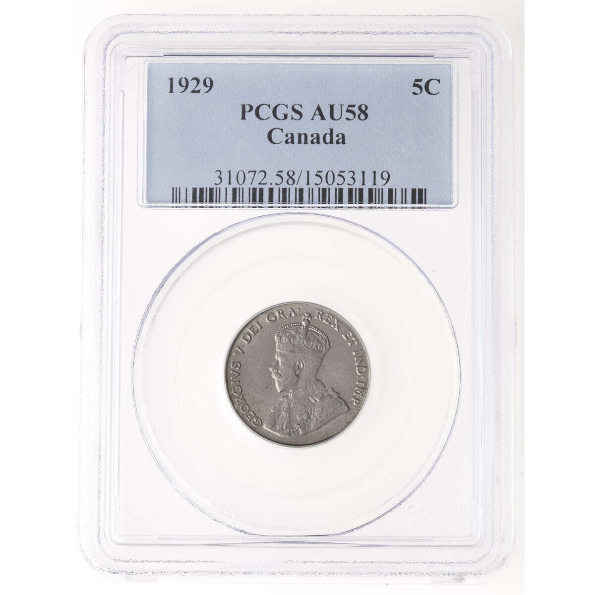 5 cent 1929 Near Rim PCGS AU-5