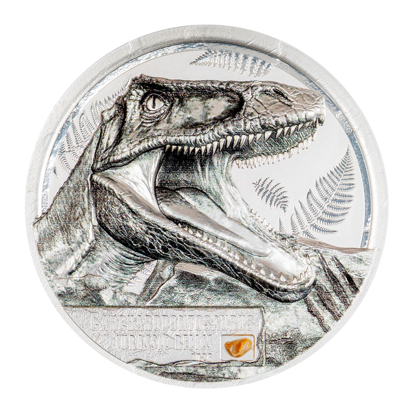 2026 $5 Jurassic Relics: Carcharodontosaurus - Pure Silver Coin