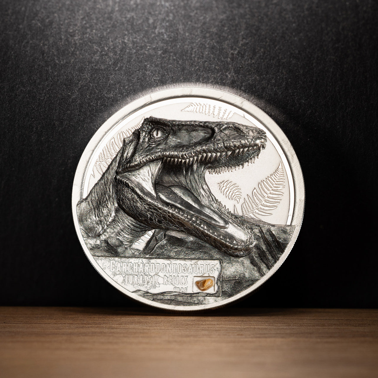 2026 $5 Jurassic Relics: Carcharodontosaurus - Pure Silver Coin