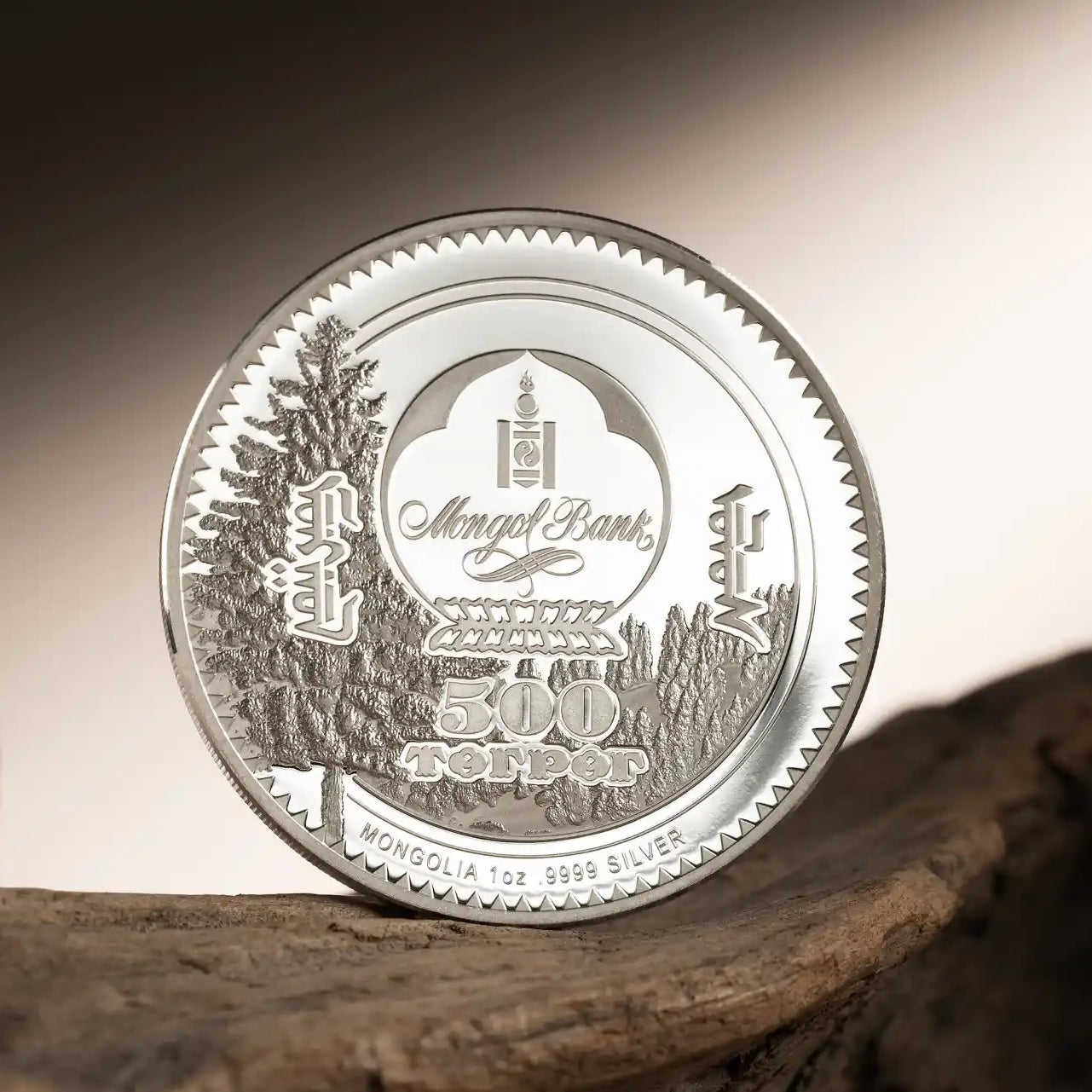 2026 500 Togrog Woodland Spirits: Snow Leopard - Pure Silver Coin