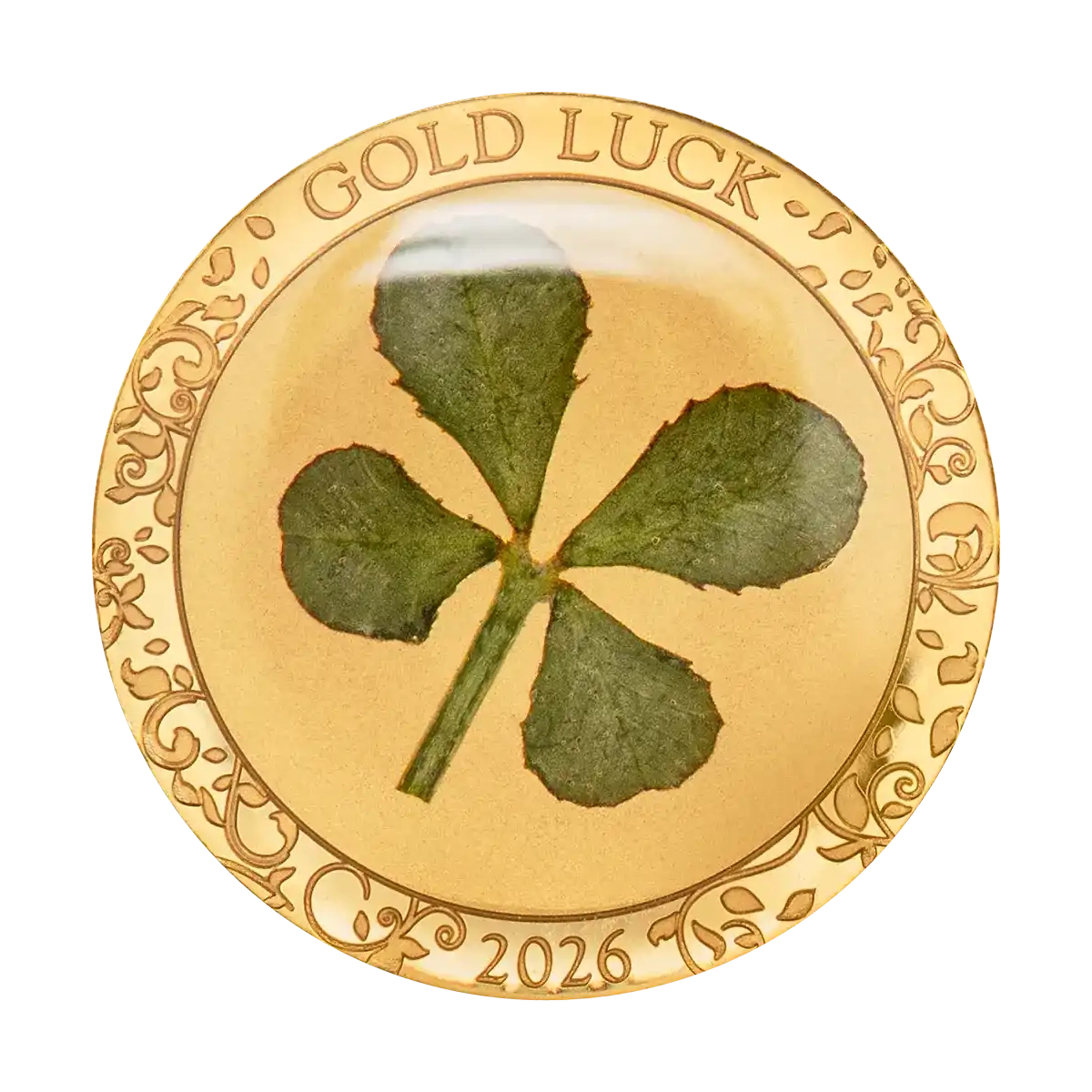 2026 $10 Four Leaf Clover: Gold Luck - Pure Gold Coin