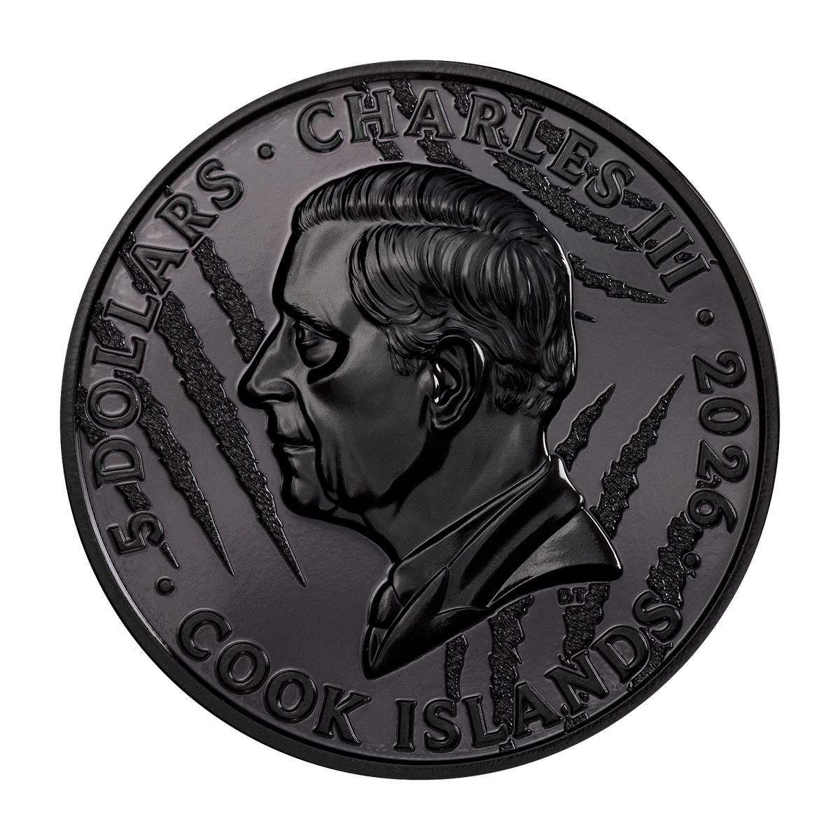 2026 $5 Black and White: Lion - Pure Silver Coin