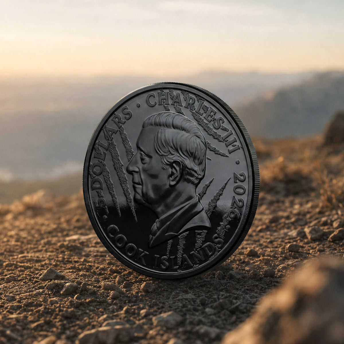 2026 $5 Black and White: Lion - Pure Silver Coin