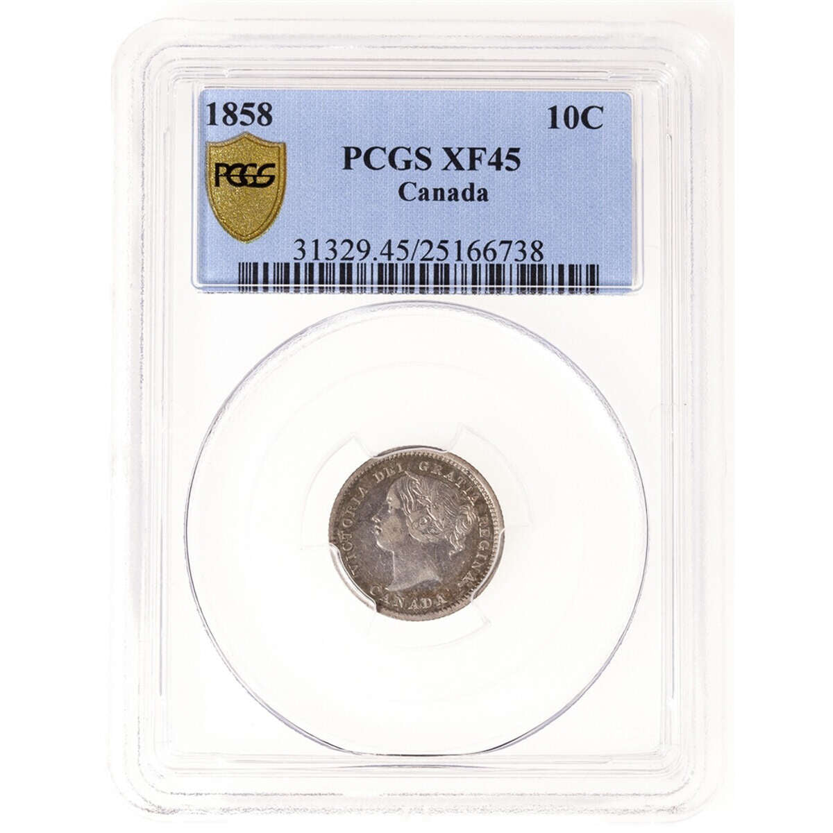 10 cent 1858  PCGS EF-45