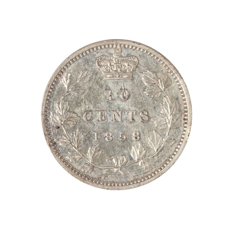 10 cent 1858 Plain Edge ICCS SP-64