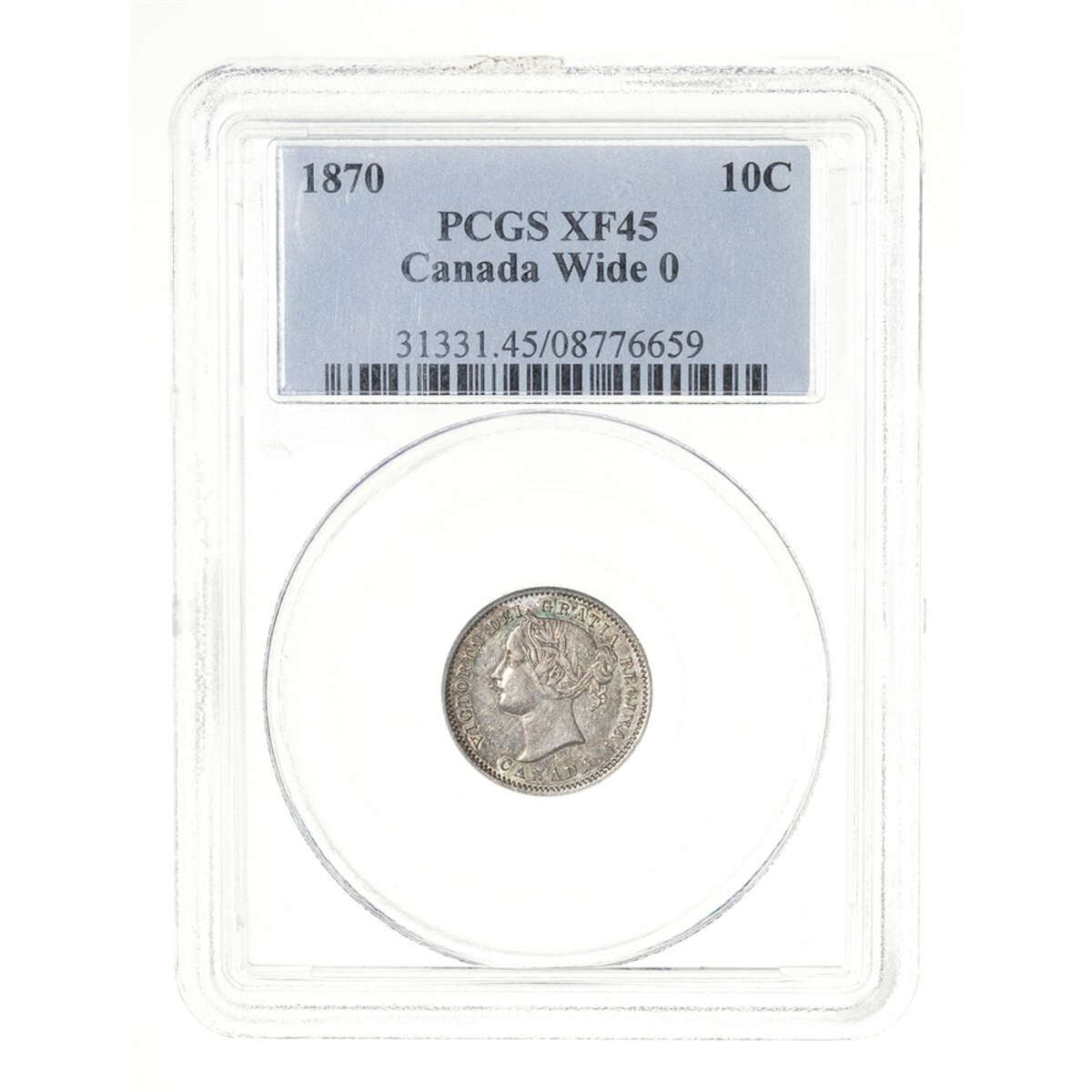 10 cent 1870 Wide 0 PCGS EF-45