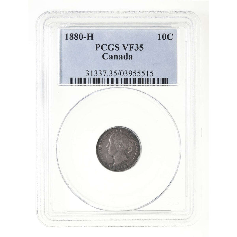 10 cent 1874H  PCGS AU-50